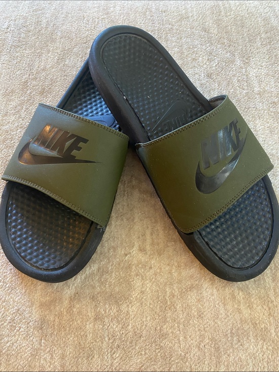 Nike Other - Nike Green and Black Slide Sandals